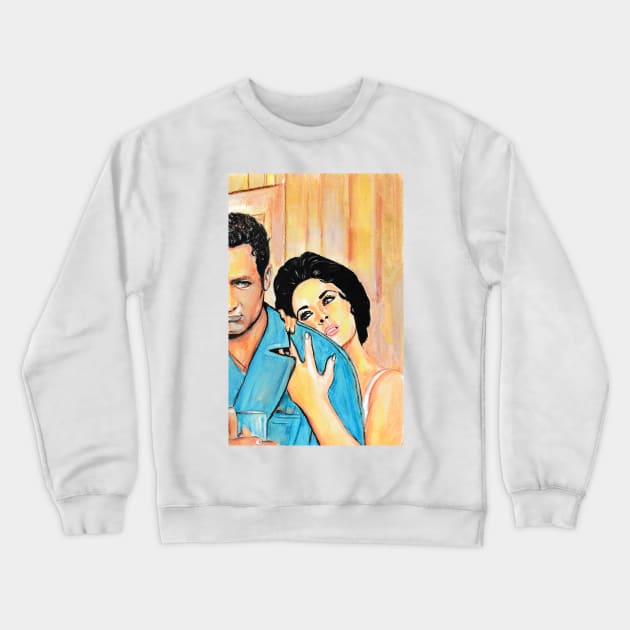 Cat on a Hot Tin Roof Crewneck Sweatshirt by Svetlana Pelin